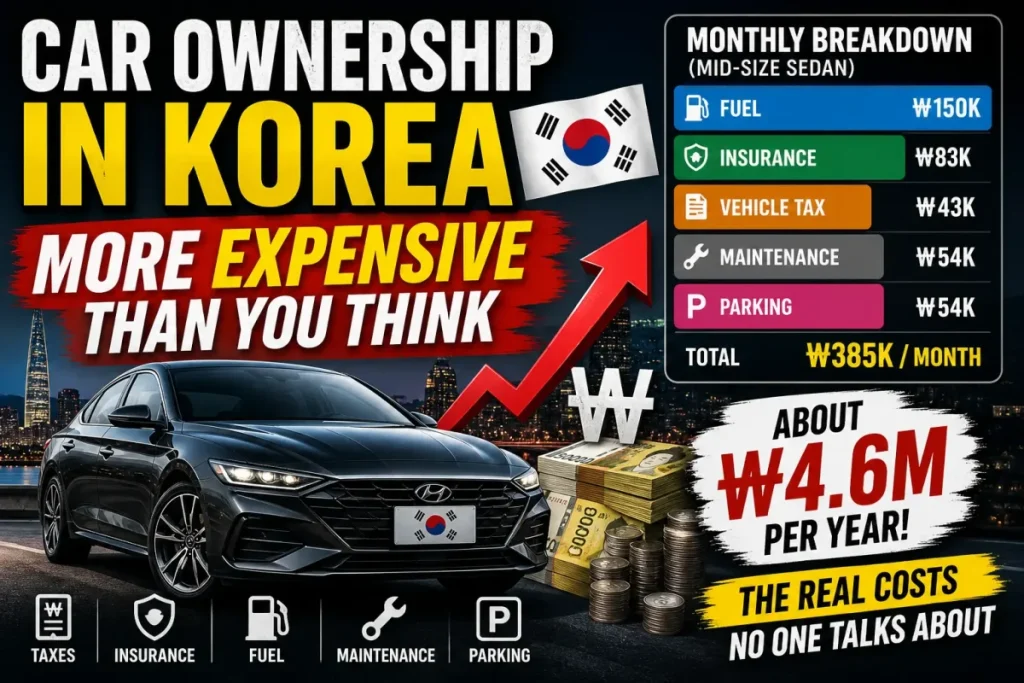 car ownership cost in Korea thumbnail monthly cost expensive car Korea breakdown