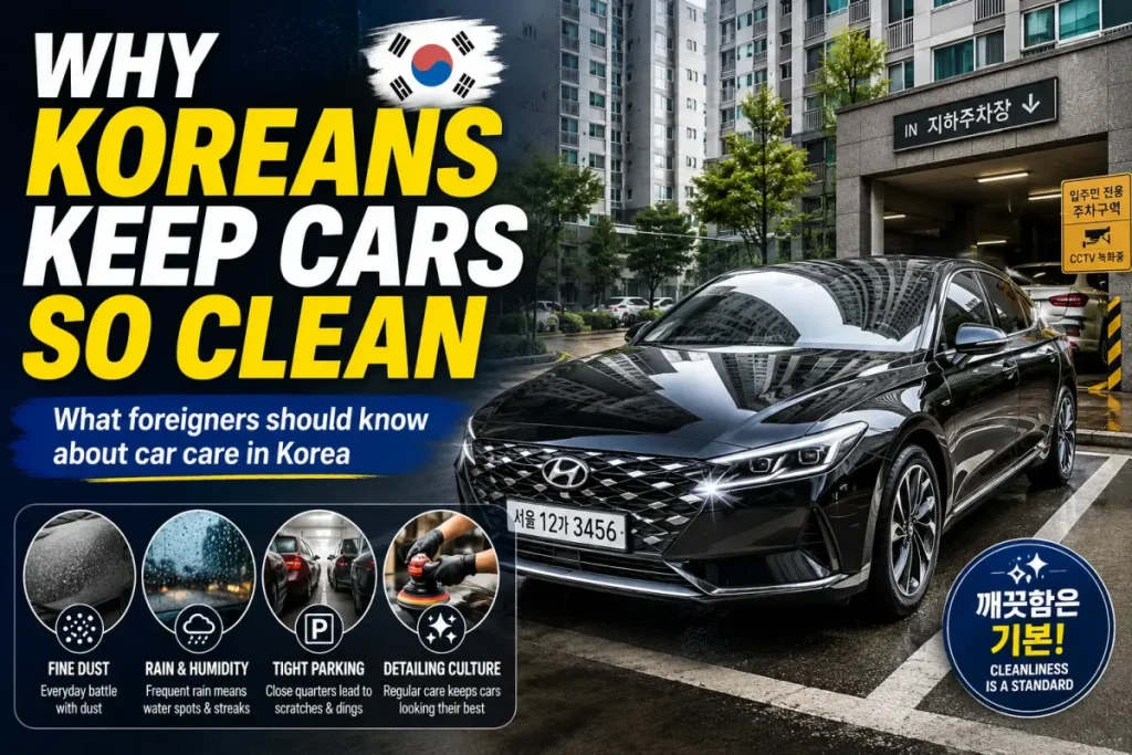 Thumbnail about why Koreans keep cars so clean and car care culture in Korea