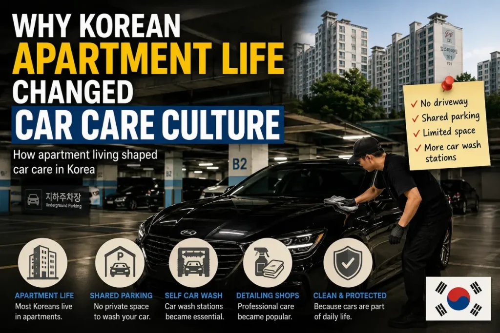 Thumbnail showing how Korean apartment life changed car care culture